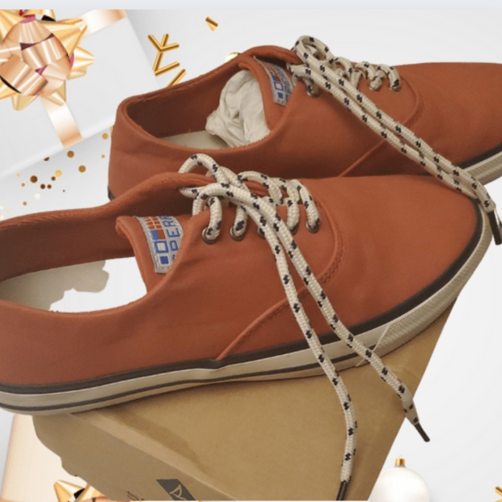 Mens Sperry Sailing Club Capt CVO canvas boat teaching shoes sneakers sz 9